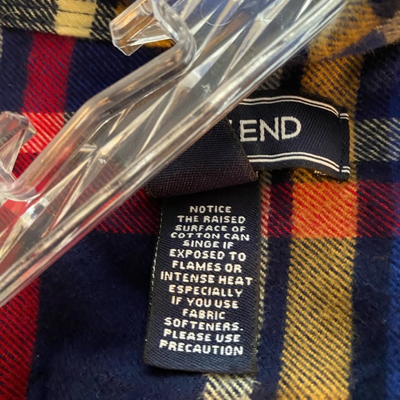 Lands’ End Multicolor button up long sleeve flannel Shirt M - Picture 6 of 10